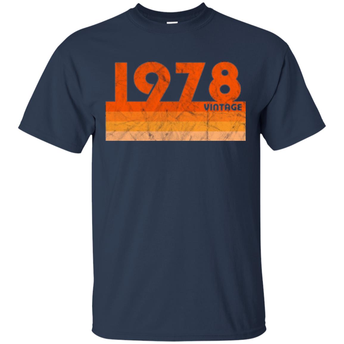 Vintage Retro 1978 T-shirt 40 Years Old Gift T-shirt Navy