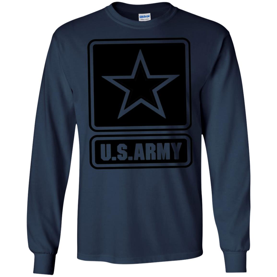 Us Army Black Logo United States Design T-shirt Navy