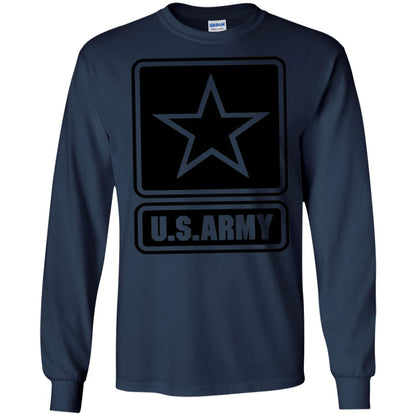 Us Army Black Logo United States Design T-shirt Navy