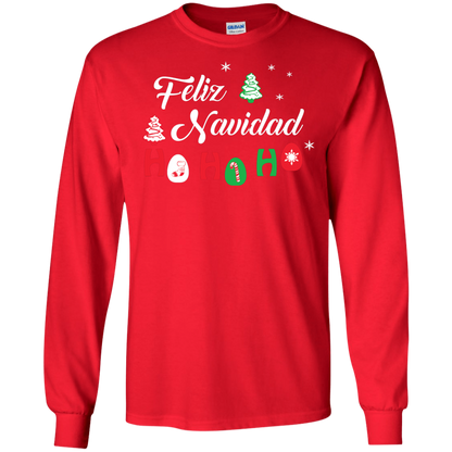 Chirstmas T-Shirt Feliz Navidad Ho Ho Ho Red