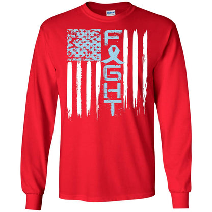 Fight Hope Prostate Cancer Awareness Cancer T-shirt Red