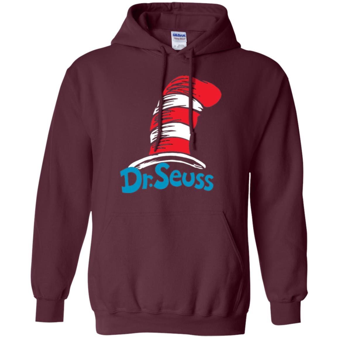 Film Lover T-shirt Dr. Seuss Hat T-shirt Maroon