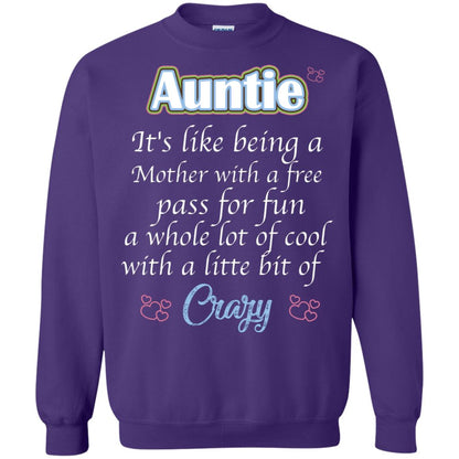 Auntie It's Like Being A Mother With A Free Pas For Fun A Whole Lot Of Cool With A Little Bit Of Crazy Purple