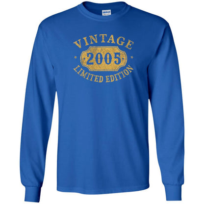 Brithday T-shirt Vintage 2005 Limited Edition Royal