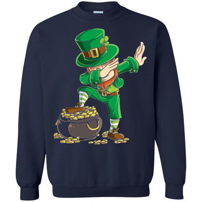 Dabbing Leprechaun Saint Patrick's Day T-shirt Navy