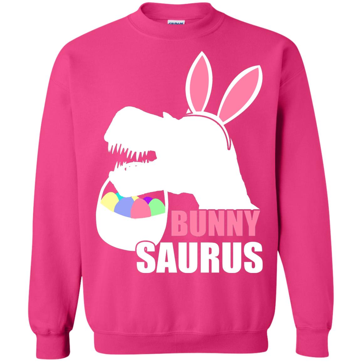 Bunnysaurus Easter Dinosaur Lover Shirt Heliconia
