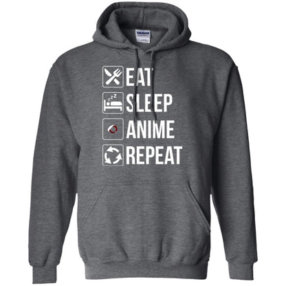 Anime Lovers T-shirt Eat Sleep Anime Repeat Dark Heather