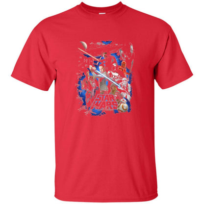 Film T-shirt Star Wars Last Jedi Classic Epic Film Poster Graphic Red