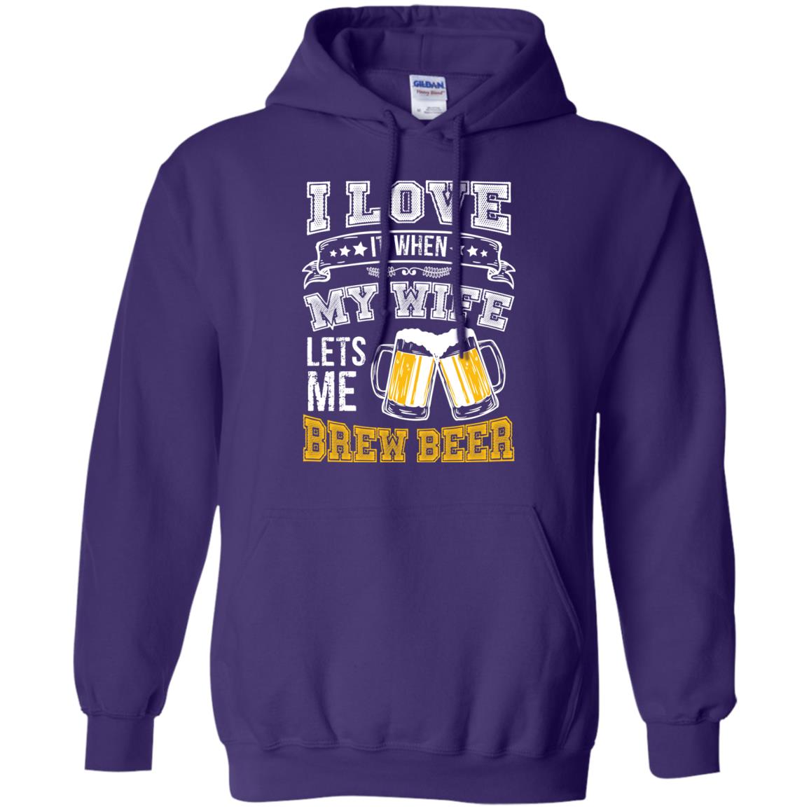 I Love It When My Wife Lets Me Brew Beer Shirt For Husband Purple