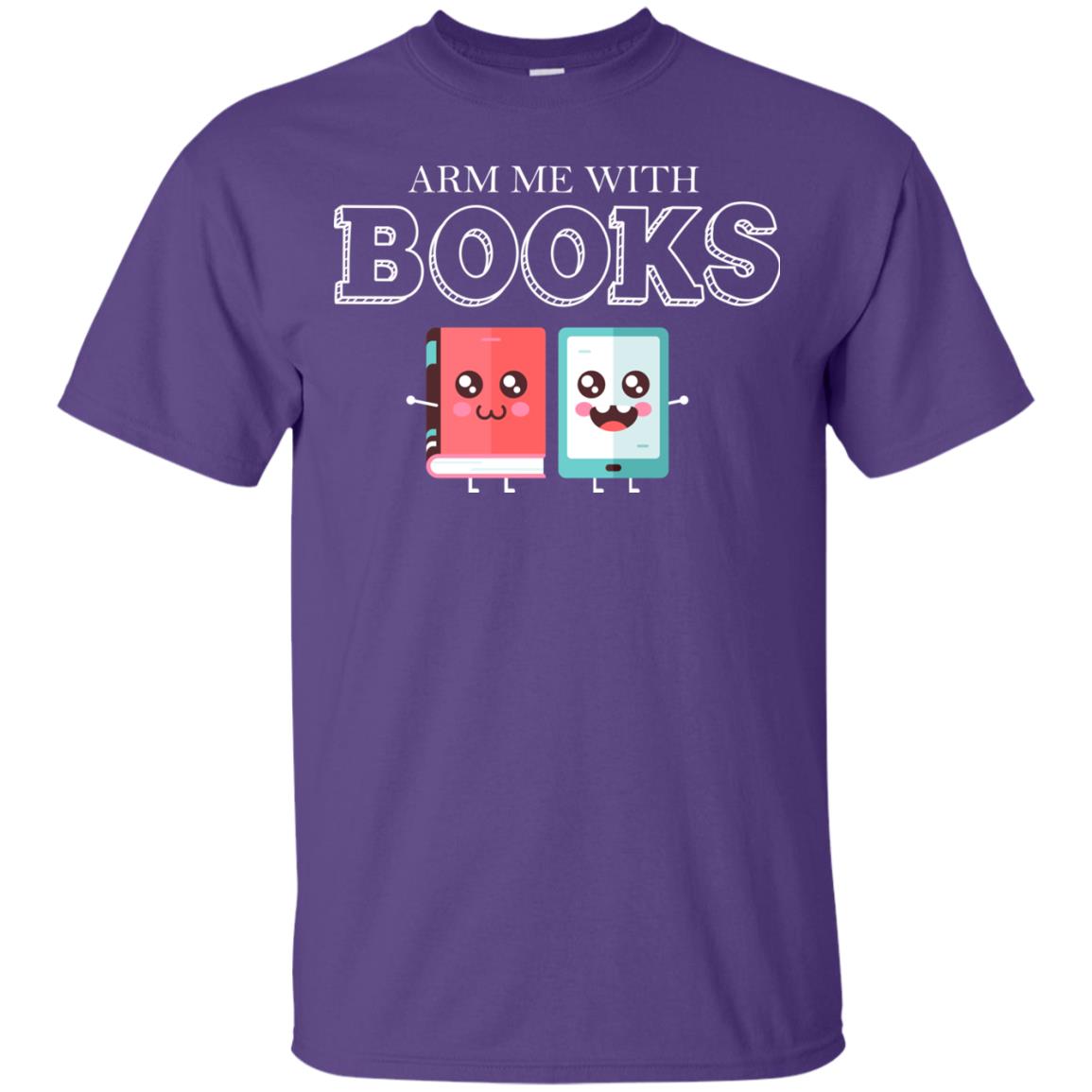 Arm Me With Books Gun Control T-shirt Purple