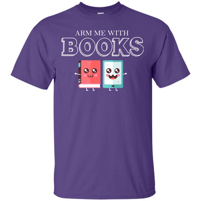 Arm Me With Books Gun Control T-shirt Purple