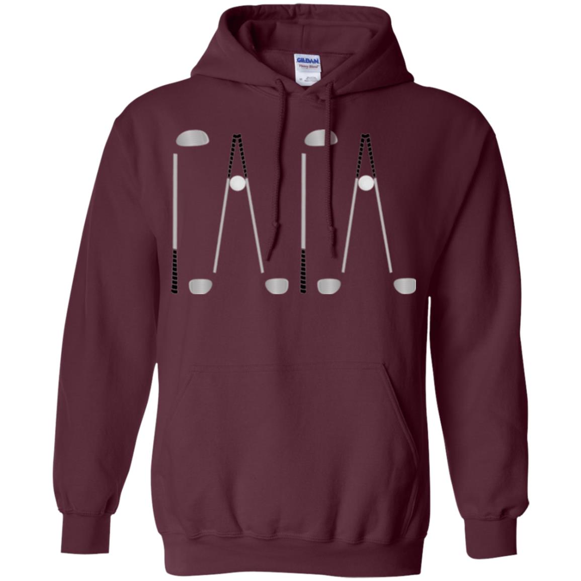 Golf Lovers T-shirt Papa Maroon