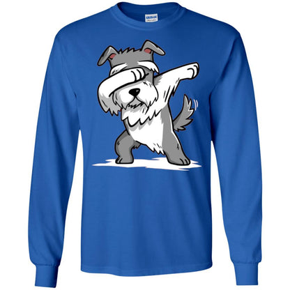 Dog Lover T-shirt Miniature Schnauzer Cute Dabbing Royal