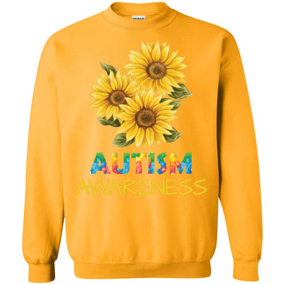 Autism Awareness Sunflower Shirt Gold