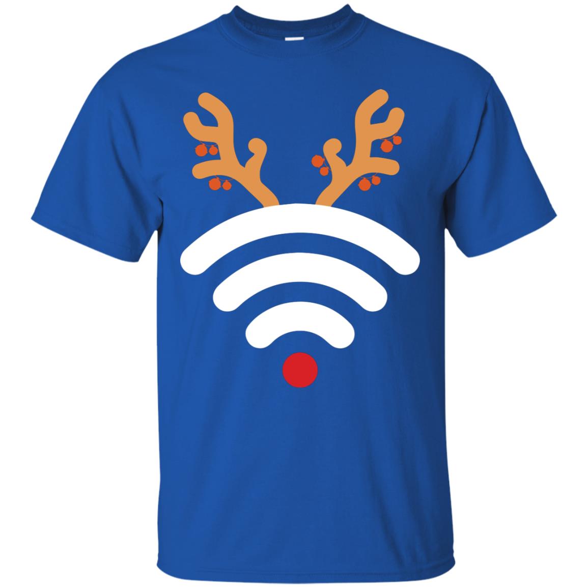 Wifi Signal Symbol Icon Reindeer X-mas Gift Shirt Royal