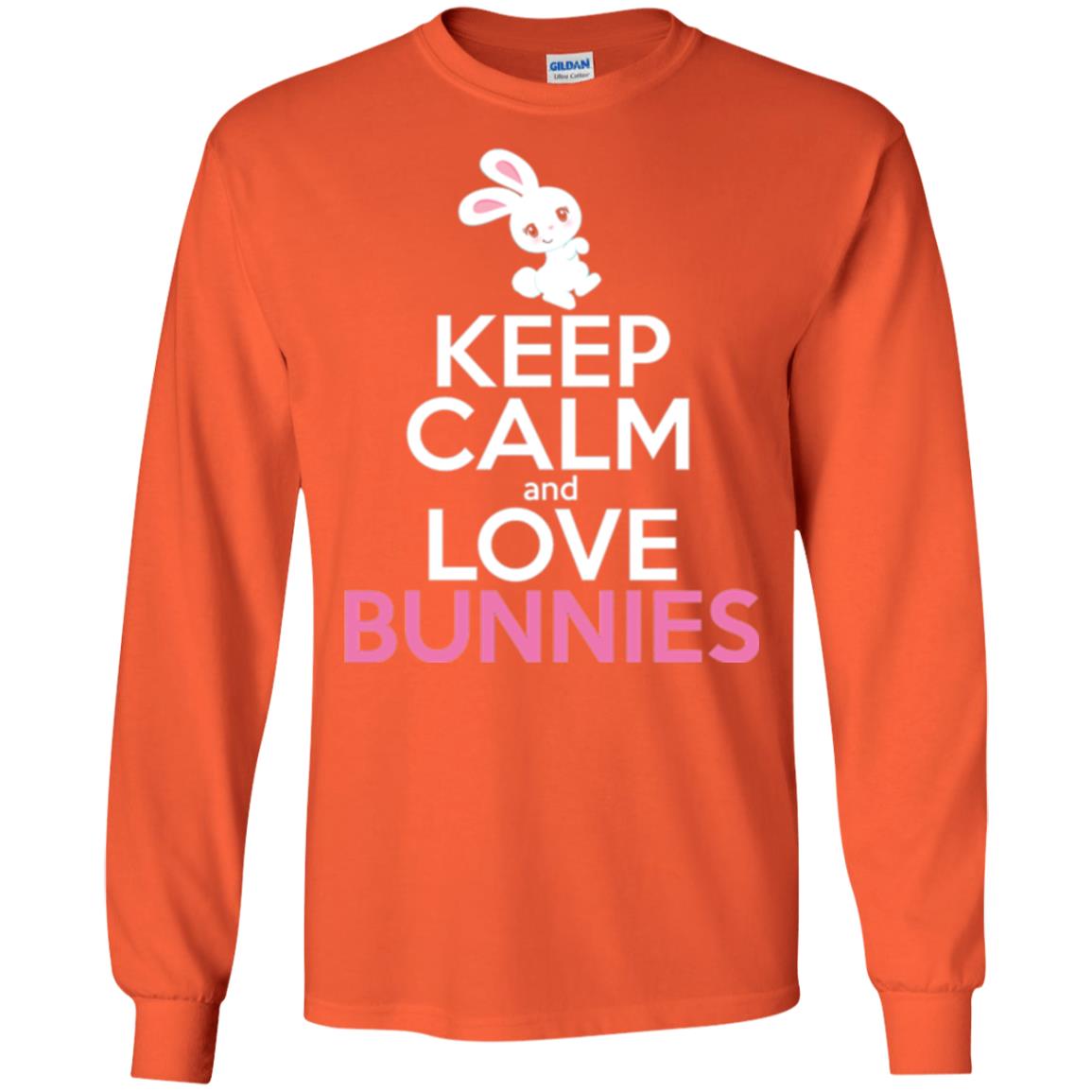 Bunny T-shirt Keep Calm And Love Bunnies Orange