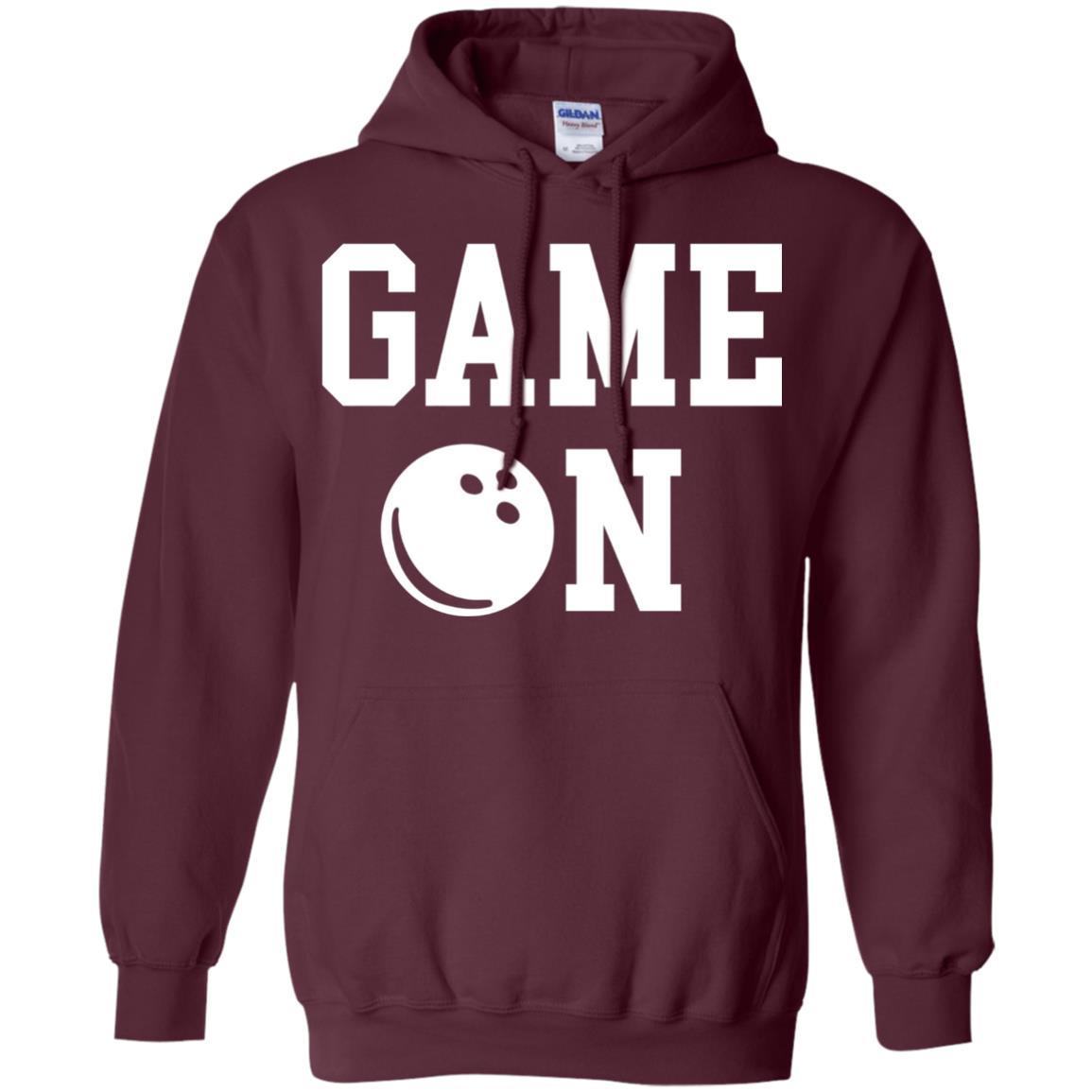 Bowler T-shirt Game On Bowling T-shirt Maroon