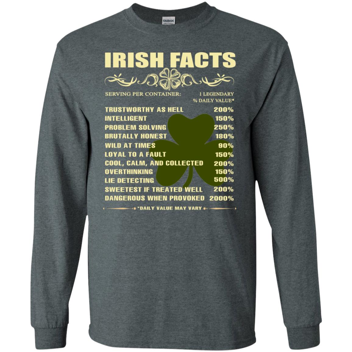 Irish Facts Intelligent Problem Solving Shirt Dark Heather