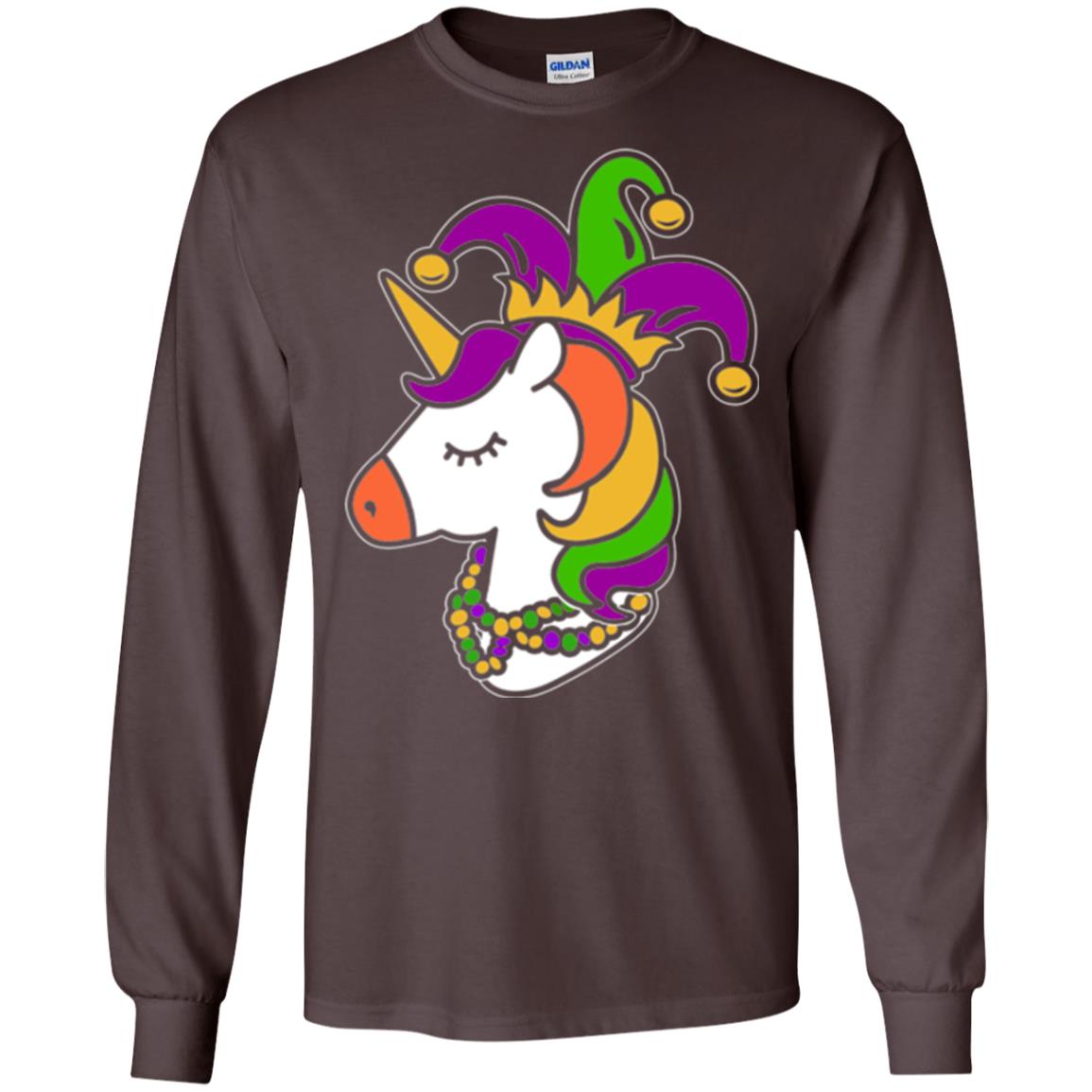 Mardi Gras Unicorn T-shirt Dark Chocolate