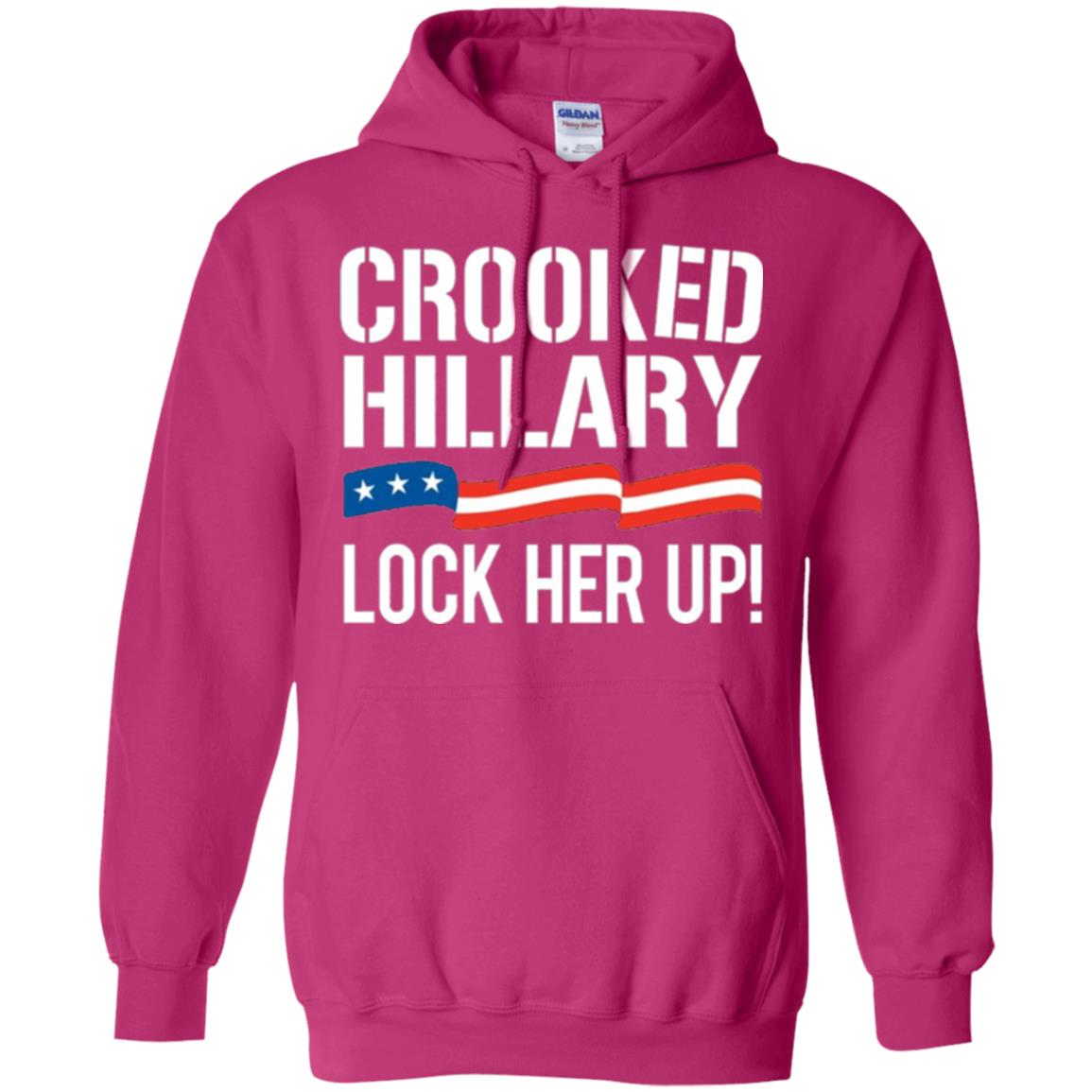 Crooked Hillary Lock Her Up T-shirt Heliconia