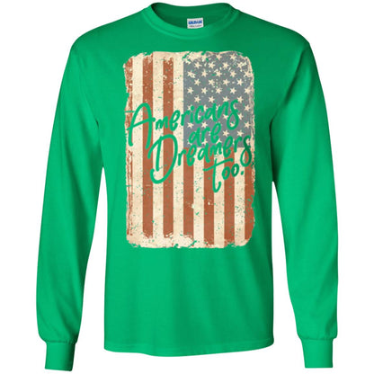 Americans Are Dreamers Too T-shirt American Flag Irish Green