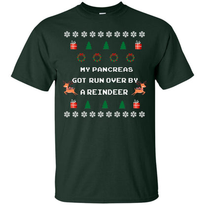 My Pancreas Got Run Over By A Reindeer Ugly Christmas Sweater Shirt Forest
