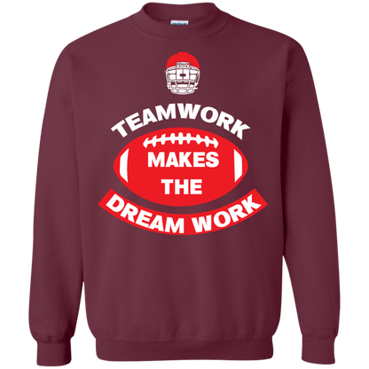 Football T-shirt TeamWork Makes The Dreamwork Maroon