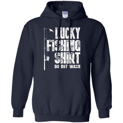 Fisherman T-shirt Lucky Fishing Shirt Do Not Wash Navy