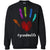 Grandma Life Fingerprint Heart Hand Grandmom Grandmother ShirtG180 Gildan Crewneck Pullover Sweatshirt 8 oz.