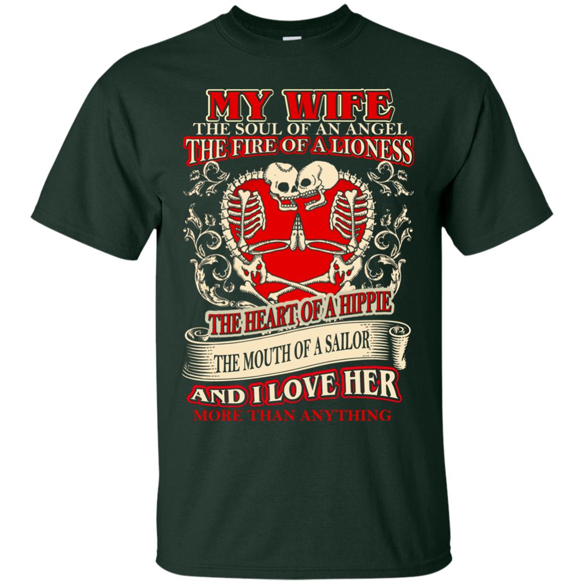 My Wife The Soul Of An Angel And I Love Her More Than Anything Husband Shirt Forest