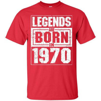 Brithday T-shirt Legends Are Born In 1970 Red