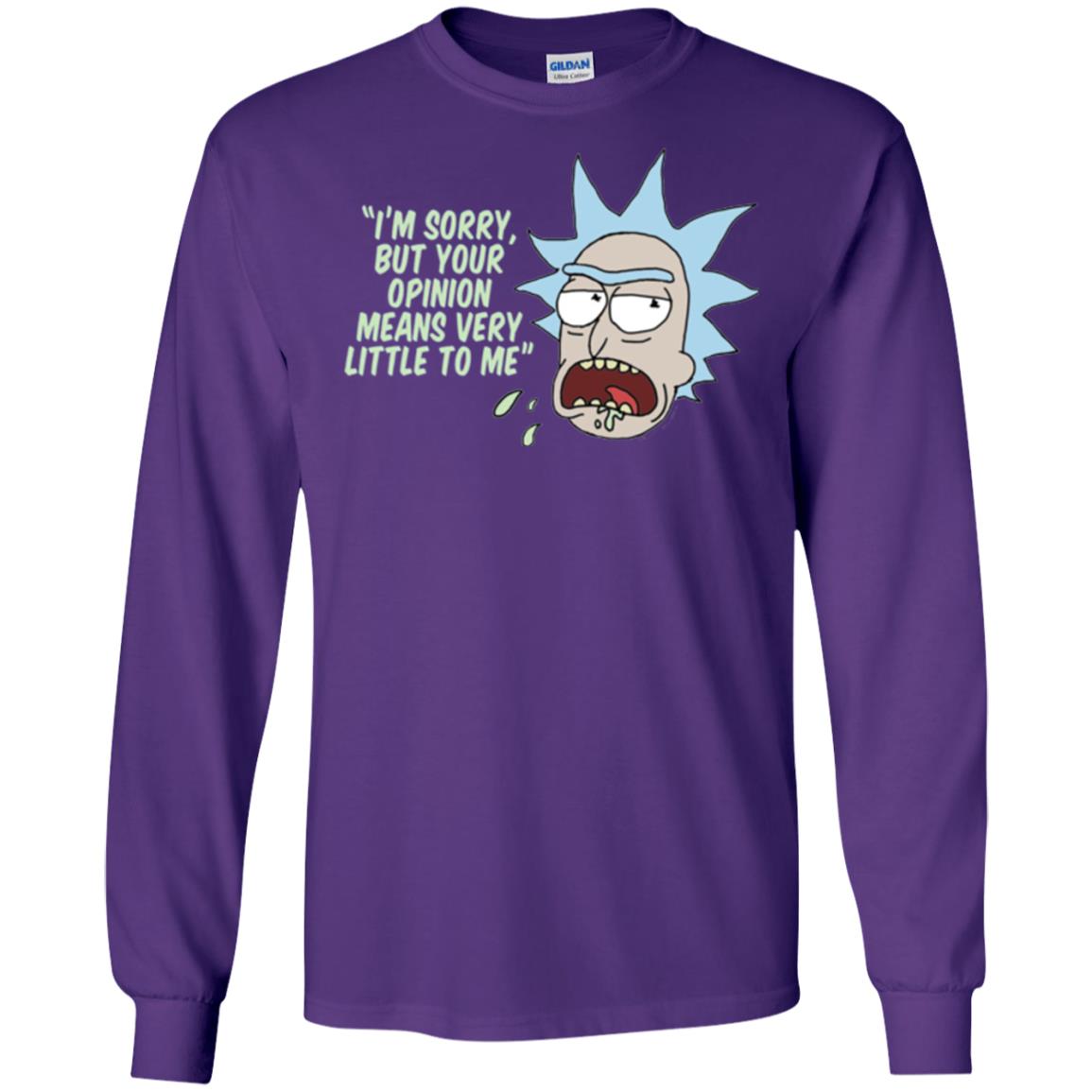 Rick And Morty T-shirt Your Opinion Means Very Little To Me Purple