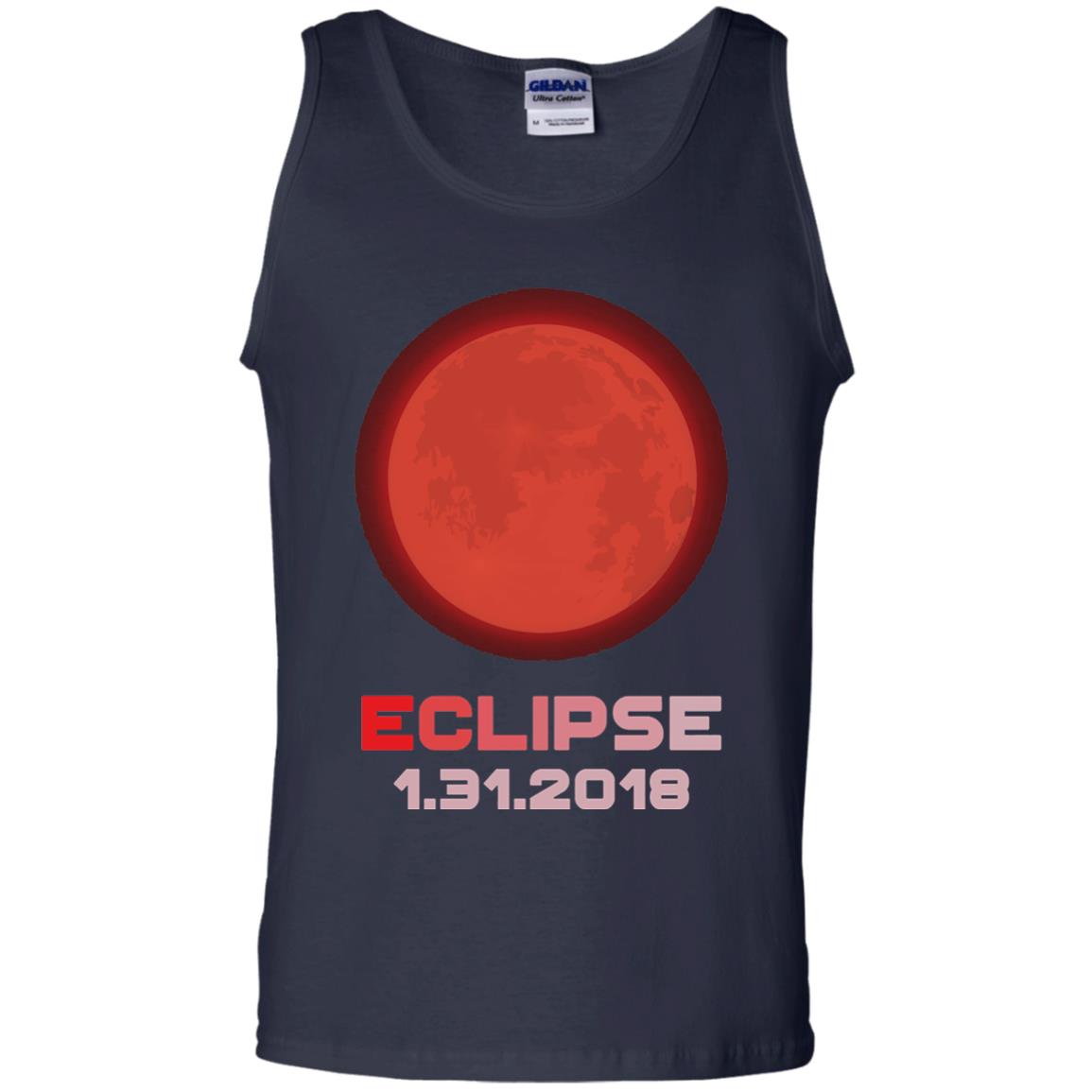 Eclipse January 31st 2018 Total Lunar Eclipse T-shirt Navy