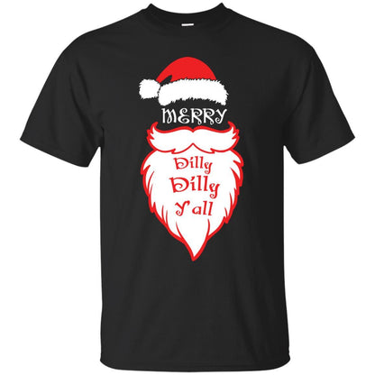 Christmas T-shirt Merry Dilly Dilly Y'all Black