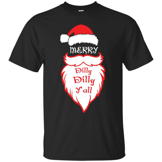 Christmas T-shirt Merry Dilly Dilly Y'all Black
