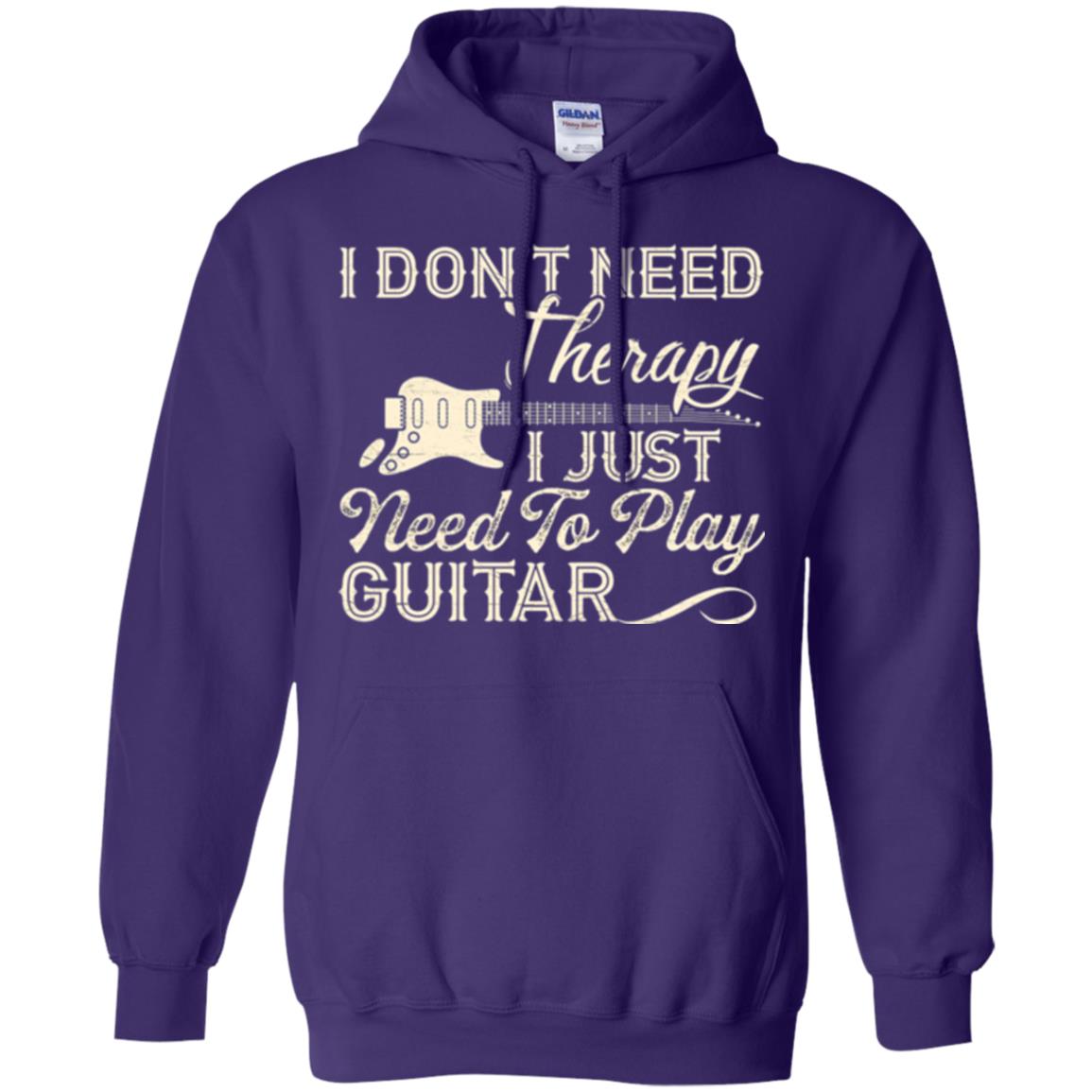 Guitar T-shirt I Don_t Need Therapy I Just Need To Play Guitar Purple