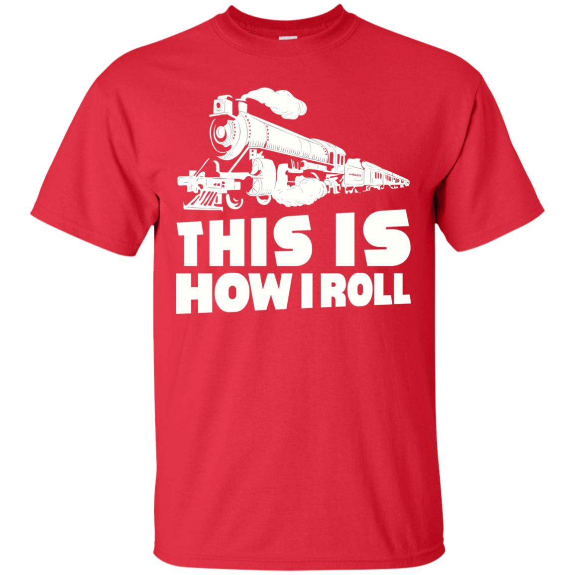This Is How I Roll Train Driver T-shirt Red