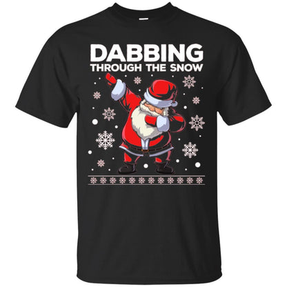 Christmas T-shirt Dabbing Through The Snow T-shirt Black