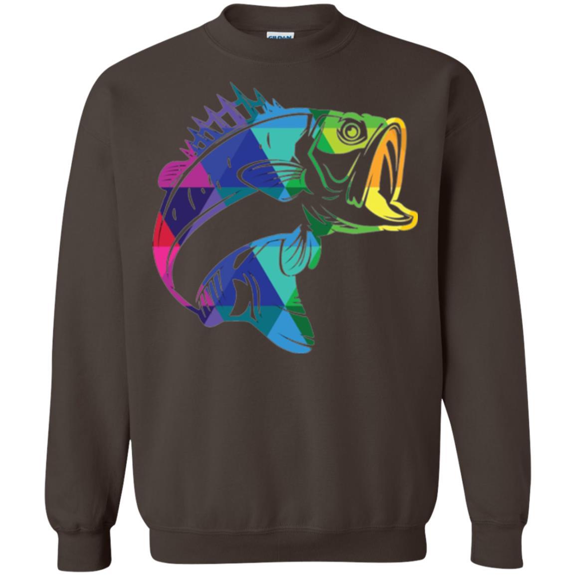 Fisherman T-shirt Fish For Bass Dark Chocolate