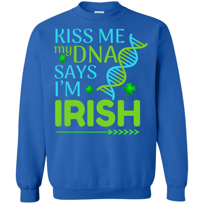 Kiss Me My Dna Say I'm Irish Saint Patricks Day Shirt Royal