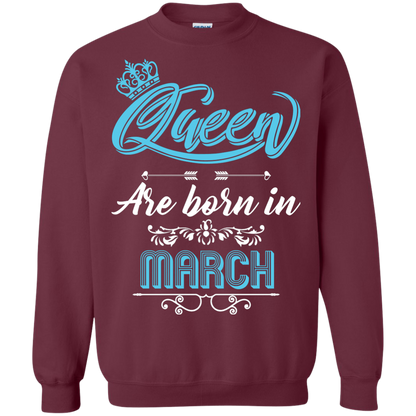 Brithday T-Shirt Queen Are Born In March Maroon
