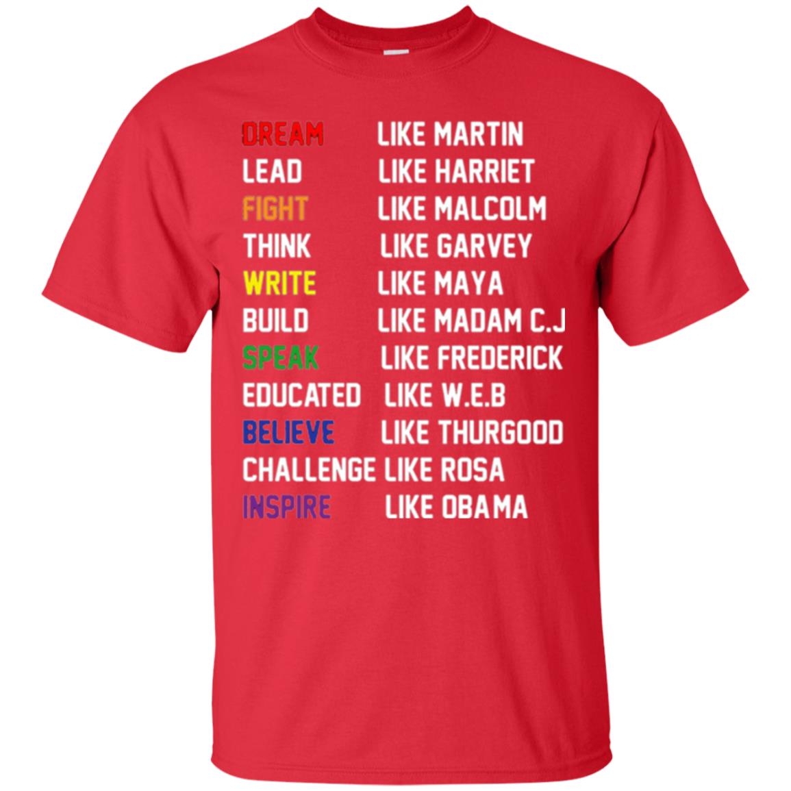 Dream Like Martin Inspire Like Obama T-shirt Red