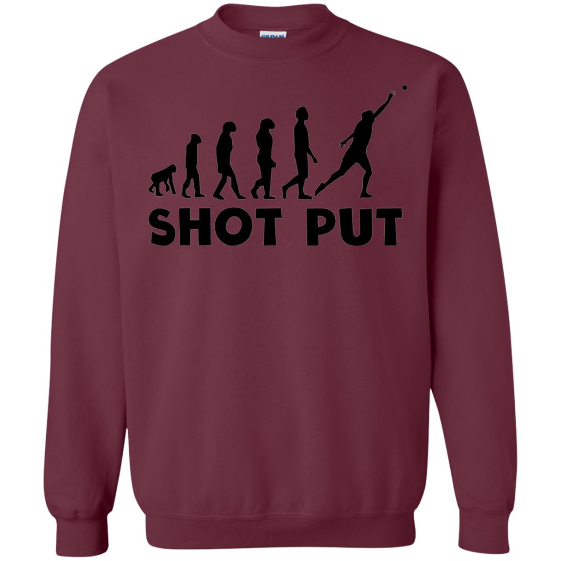 Funny Shot Put Evolution T-shirt Maroon