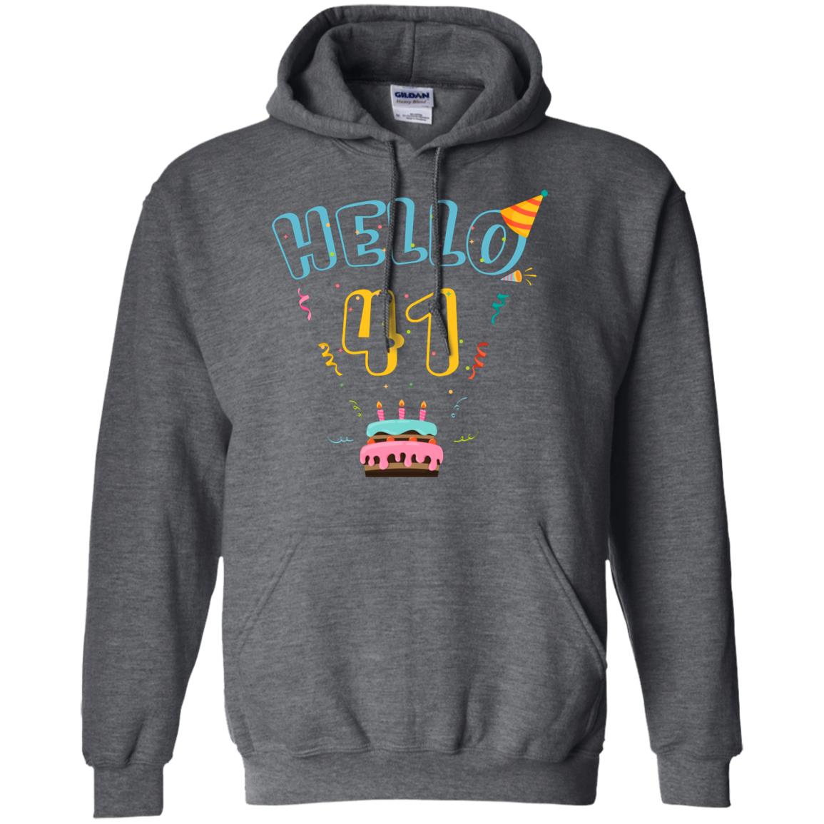 Hello 41 Forty One 41st 1977s Birthday Gift Shirt Dark Heather