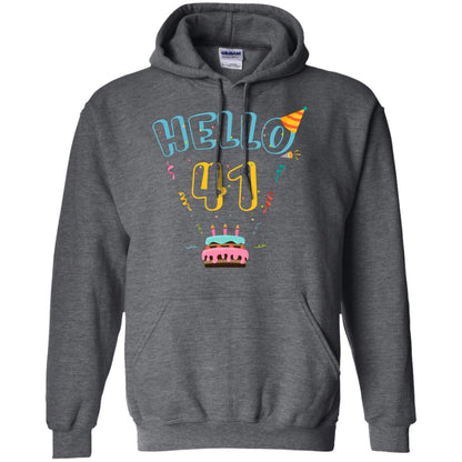 Hello 41 Forty One 41st 1977s Birthday Gift Shirt Dark Heather
