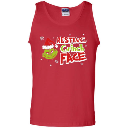 Christmas T-shirt Resting Grinch Face Red
