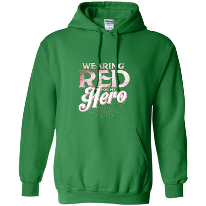 Wearing Red For My Hero Proud Us Army Shirt Irish Green