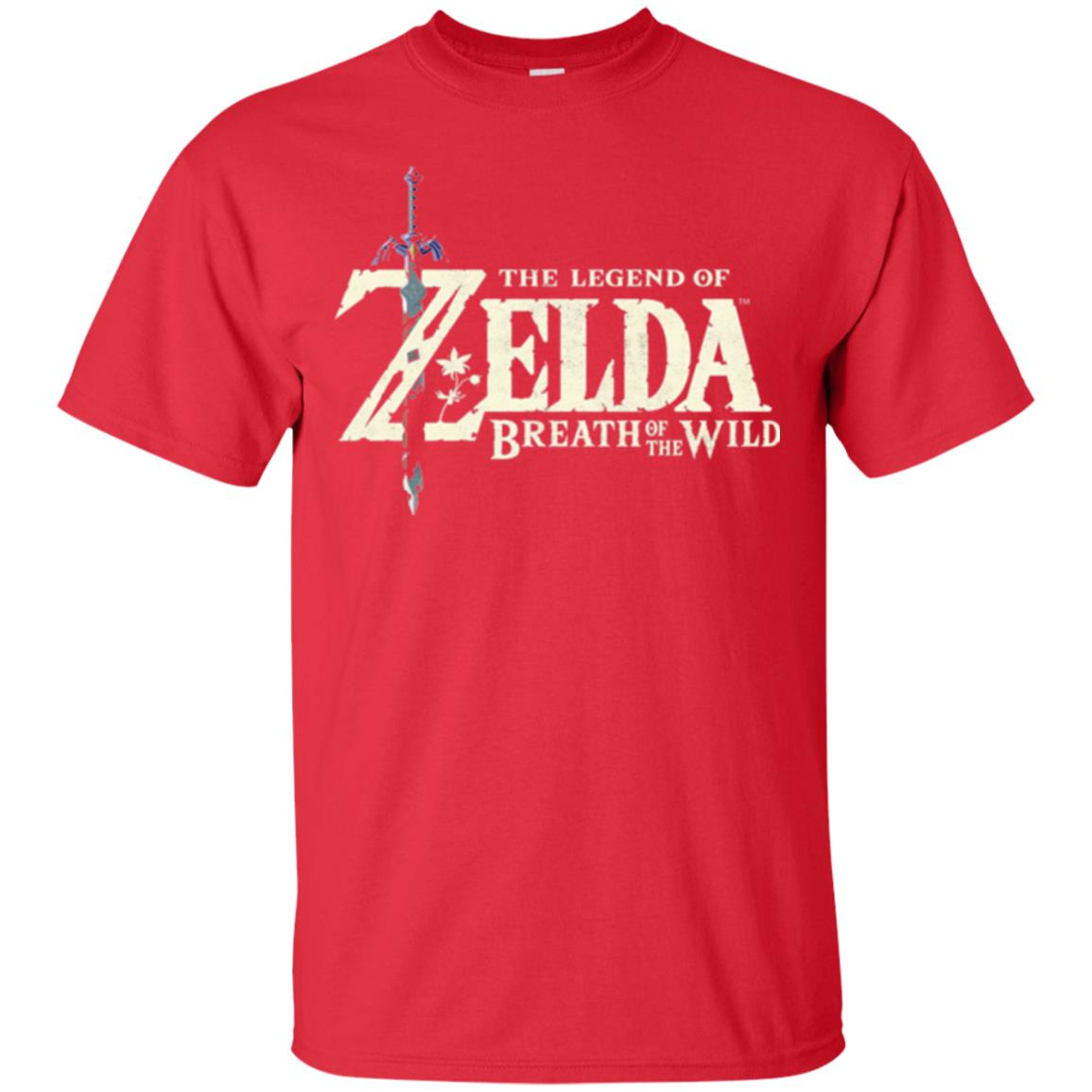 Game T-shirt Nintendo Zelda Breath Of The Wild Red