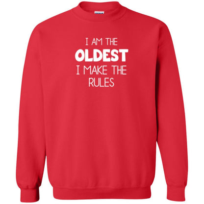 Family T-shirt I'm The Oldest I Make The Rules Red