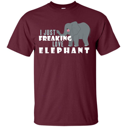 I Just Freaking Love Elephant Shirt Maroon